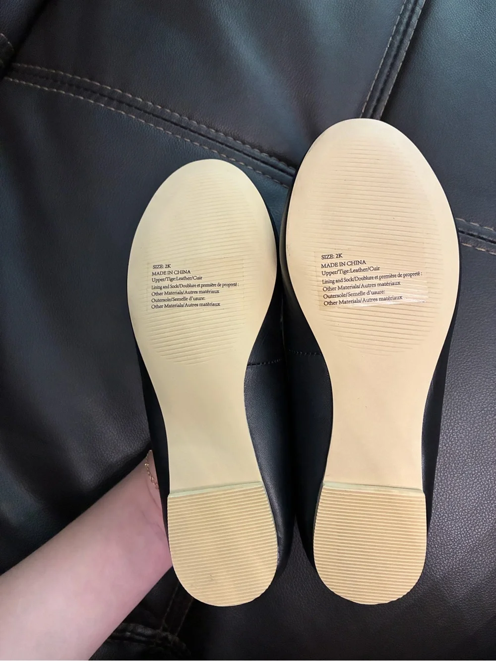 Janie and Jack Black Pearl-Trim Ballet Flats for Kids